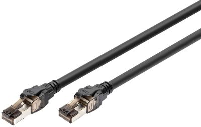Патч-корд DIGITUS CAT 8.1 S-FTP, 1м, AWG 24/7, LSZH, чорний