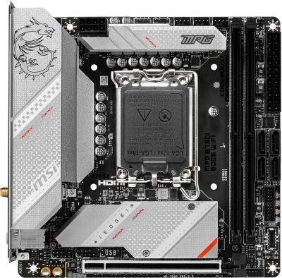 Материнcька плата MSI MPG B760I EDGE WIFI s1700 B760 2xDDR5 M.2 HDMI DP WiFi BT mITX