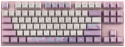 Клавіатура механічна Varmilo VEM87 Dreams On Board 87Key, EC V2 Jasmine, USB-A, EN/UKR, White Led, р