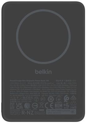 Belkin Акумулятор портативний літій-іонний Power Bank 10000мА·год, 15Вт, Slim Magnetic, чорний