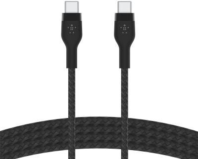 Кабель Belkin USB-C > USB-C заряджання/синхронізації 60Вт PD, 1м, плетений, силіконовий, з ремінцем