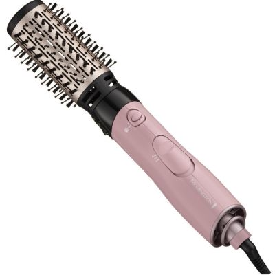Фен-щітка Remington Coconut Smooth, 1000Вт, 2 режими, іонізація, хол. обдув, 2 насадки, чорно-рожеви