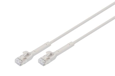 Патч-корд DIGITUS CAT 6a S-FTP, 2м, AWG 32/7, Cu, TPE-LSZH, гнучкий, сірий
