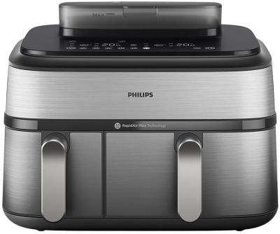 Мультипіч Philips Ovi Dual Steam 2750Вт, чаша-3+6л, сенсорне управл., 12 авто. програм,  пластик/мет
