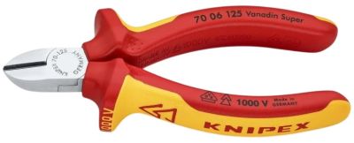Кусачки-бокорізи KNIPEX діелектричні для робіт під напругою 10000В 0-4мм 125мм 0.121кг