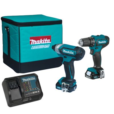 Набір із двох акумуляторних інструментів Makita CLX224SA CXT 12В дриль-шурупокрут DF333D гвинтоверт