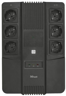 Джерело безперебійного живлення Trust Maxxon 800VA UPS with 6 standard wall power outlets BLACK