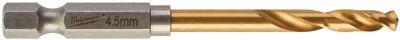 Свердло по металу Milwaukee RedHEX HSS-G TiN, 4.5х29х76мм