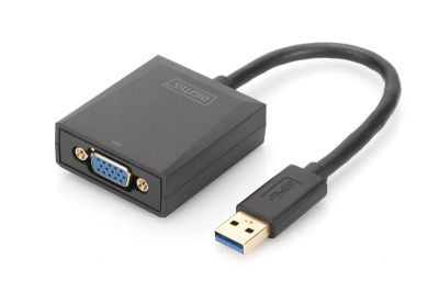 Адаптер DIGITUS USB 3.0 - VGA Full HD, M/F, 0.15м