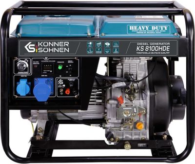Генератор дизельний Konner&amp;Sohnen KS 8100HDE (EURO V), 230В, 6.5кВт, електростартер, 117кг