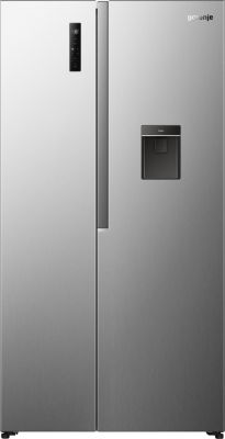 Холодильник SBS Gorenje, 179х62х91см, 2 двері, 344(197)л, А+, NF+, Інв., Зона св-ті, диспенсер, Зовн
