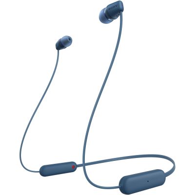 Навушники In-ear Sony WI-C100 BT 5.0, IPX4, SBC, AAC, Wireless, Mic, Синій