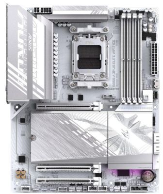 Материнська плата GIGABYTE B850 A ELITE WF7 ICE sAM5 B850 4xDDR5 M.2 DP Type-C Wi-Fi BT ATX білий