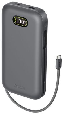 Акумулятор портативний літій-іонний Power Bank Belkin 27000мА·год, 240Вт, з інтегрованим кабелем USB