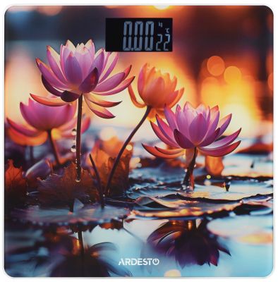 Ваги ARDESTO підлогові LOTUS, 150кг, AAAx2 в комплекті, скло, багатокольорові