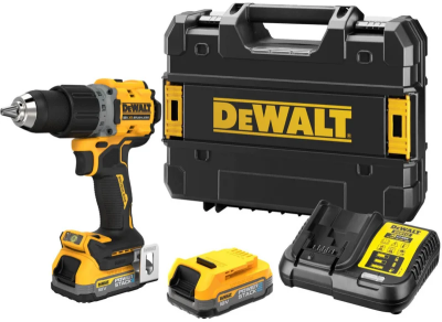 Дриль-шурупокрут DeWalt XR Li-Ion PowerStack 18В акб 1х1.7А·год 90Нм 0-650/0-2000об/хв патрон 13мм к