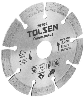 Диск алмазний Tolsen, сегментний, 230х22.2мм