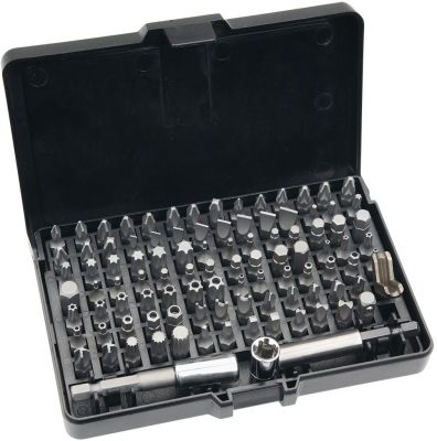 Біти Neo Tools, 1/4", тримачі 2шт, перехідники 3шт, SL,PH,PZ,H,T,TT, 25мм, сталь S2, кейс, набір 99ш
