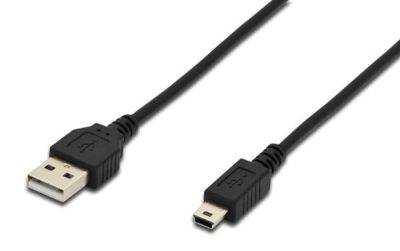 Кабель ASSMANN USB 2.0 AМ - mini B (5pin) 1м, чорний