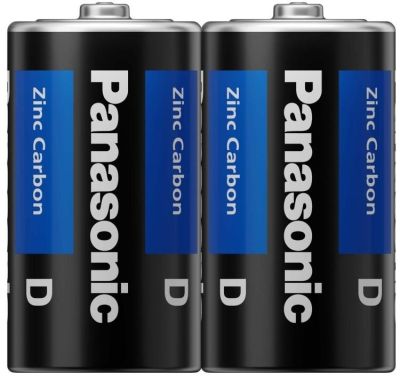 Батарейка Panasonic General Purpose вугільно-цинкова D(R20) плівка, 2 шт.
