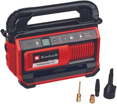 Компресор повітряний Einhell PRESSITO 18/25, акумуляторний 18В PXC, 10.5бар, вис. і низьк. тиск, 2.0