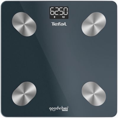 Ваги Tefal підлогові Smart, 180кг, Bluetooth, AAAx3 в комплекті, скло, чорний