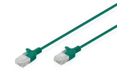 Патч-корд DIGITUS CAT 6 U-UTP Sliim, 5 м, AWG 32/7, Cu, LSZH, зелений