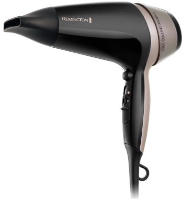Фен Remington Thermacare Pro, 2100Вт, 3 режими, дифузор,турмалінова  іоніз-я, хол. обдув, чорно-кори