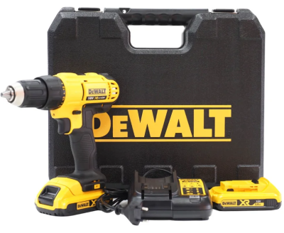 Дриль-шурупокрут DeWalt XR Li-Ion 18В акб 2х2А·год 42Нм 450-1800об/хв патрон 13мм ЗП кейс 1.28кг