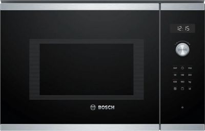 Мікрохвильова піч Bosch вбудована, 25л, електр. керув., 900Вт, гриль, дисплей, нержавіюча сталь