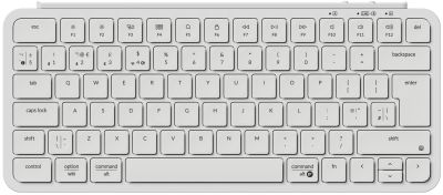 Клавіатура мембрана Keychron B1 Pro, USB/WL/BT, ivory white