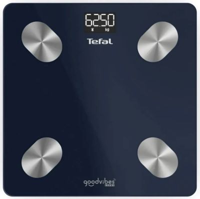 Ваги Tefal підлогові Goodvibes Life+, 180кг, Bluetooth, AAAx3 в комплекті, скло, синій