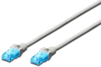 Патч-корд DIGITUS CAT 5e UTP, 2м, AWG 26/7, CCA, PVC, сірий