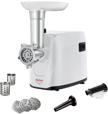 М'ясорубка Tefal HV1 7in1, 1600Вт, 1.9кг/хв, 3 решітки, насадка для ковбас, томатів, 2 терки, пласти