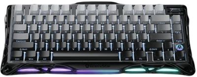 Клавіатура механічна GravaStar Mercury K1 80keys, GravaStar x Kailh Cheery Pink, EN, BT/WL/USB, чорн