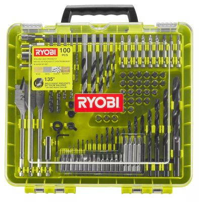 Набір біт і свердел Ryobi RAKDD100 кейс 100шт