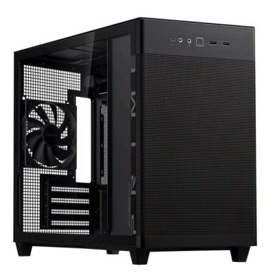 Корпус ASUS Prime AP201 Tempered Glas, без БЖ, 2xUSB3.2, 1xUSB Type-C, Tempered Glass side, mATX, чо