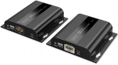 Подовжувач DIGITUS HDMI IP PoE Extender Set, 4K/60Hz, 120/200 m, CAT