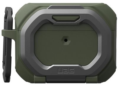 Чохол UAG для AirPods Pro (Gen 3, 2025) with Built-in Phone Stand, Monarch, Olive Drab/Silver