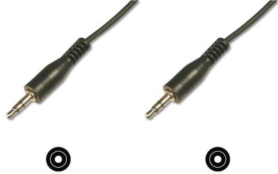 Кабель DIGITUS jack 3.5 > jack 3.5 (M/M), 1.5м, чорний