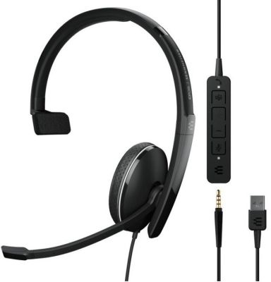 Гарнітура комп'ютерна моно On-Ear EPOS ADAPT 135T USB II, 3.5мм/USB, односпрямований, сертифікат Mic