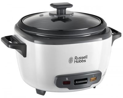 Рисоварка Russell Hobbs, 500Вт, чаша-3.3л, механічне керув., знімна кришка, нерж. сталь, чорно-білий