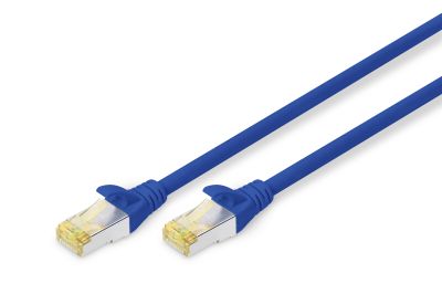 Патч-корд DIGITUS CAT 6a S-FTP, 0,5м, AWG 26/7, Cu, LSZH, синій