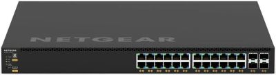 NETGEAR Комутатор M4350-24G4XF (GSM4328), 24x1G PoE+, 648Вт(можливо збільшити до 720Вт), 4xSFP+, кер
