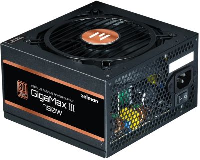Блок живлення Zalman Gigamax 3  (750W), 88%, 80+ Bronze, 120мм, 1xMB 24pin(20+4), 2xCPU (8pin(4+4)+8