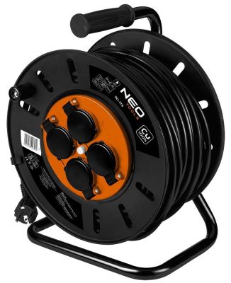Подовжувач мережевий Neo Tools 16А 50м, 3х2.5мм2 Тип E/F на котушці IP20