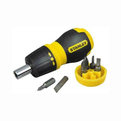 Викрутка Stanley Multibit Stubby, 1/4" бітотримач реверсний, 6 біт, SL,PH,PZ набір 7шт