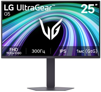 Монітор LG 24.5" 25G550B-B HDMI, DP, Audio, IPS, 300Hz, 1ms, sRGB 99%, G-SYNC, FreeSync, Pivot, HDR1