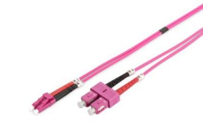 Патч-корд волоконно-оптичний DIGITUS LC/UPC-SC/UPC, 50/125, MM, OM4, duplex, 2м