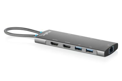Док-станція DIGITUS USB-C > 2xHDMI/4xUSB-A/USB-C/PD/RJ54